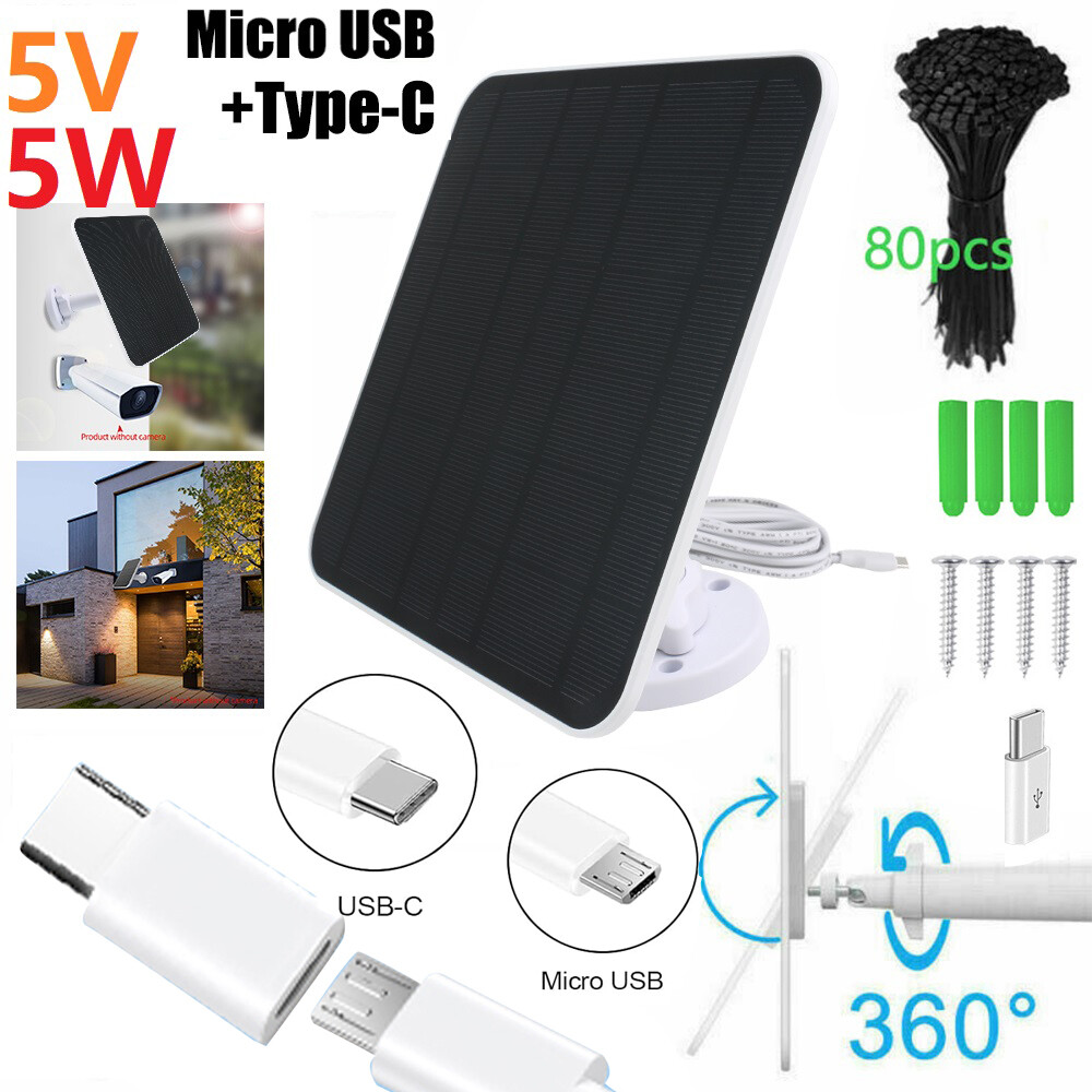 Solar Panel Charging for Arlo Essential Spotlight / XL Spotlight Camera Battery