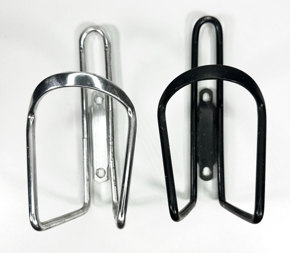 Sliver And Black Bottle Cage Pair