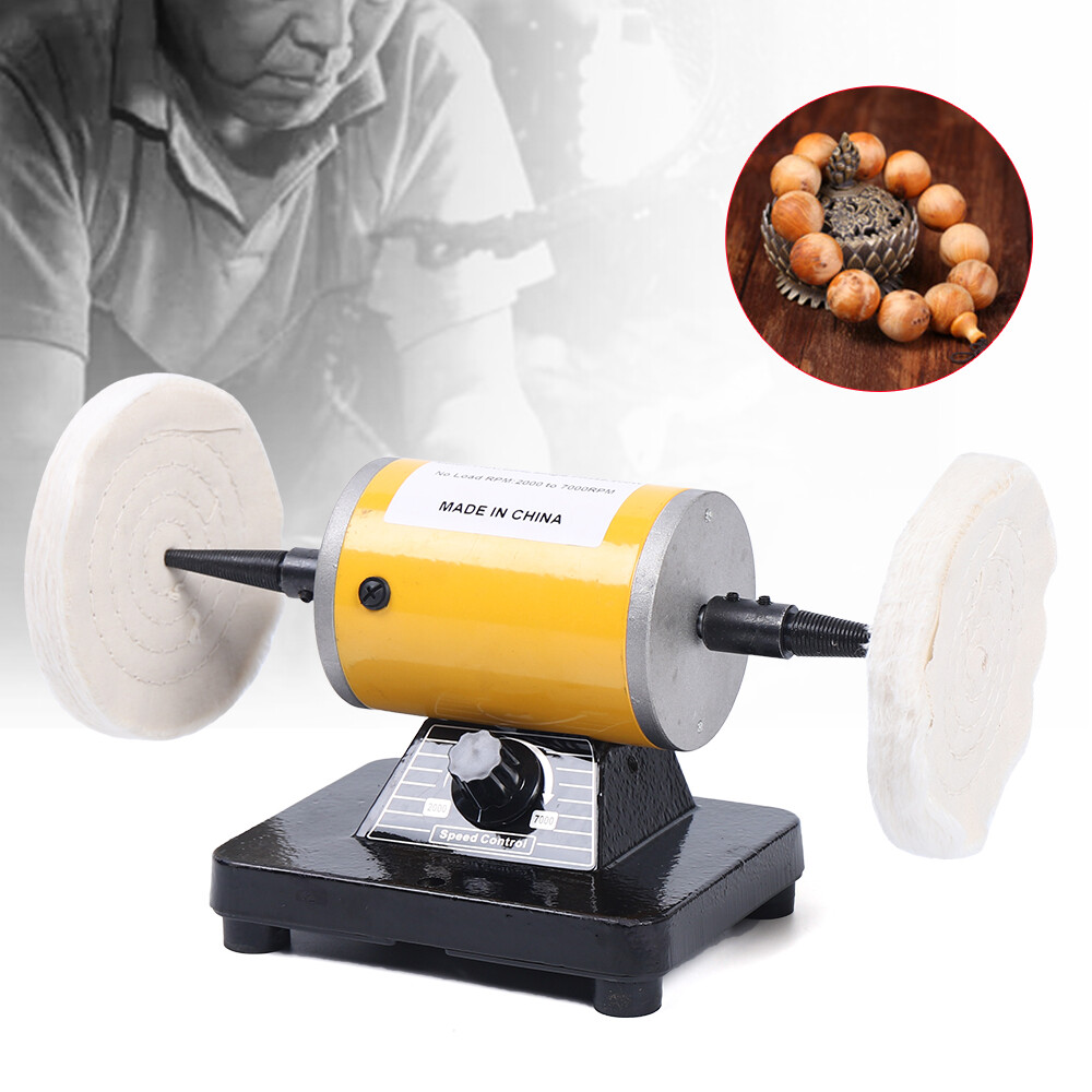 200W Bench Buffer Polisher Grinder Bench Lathe Polishing Jewelry Buffing Machine