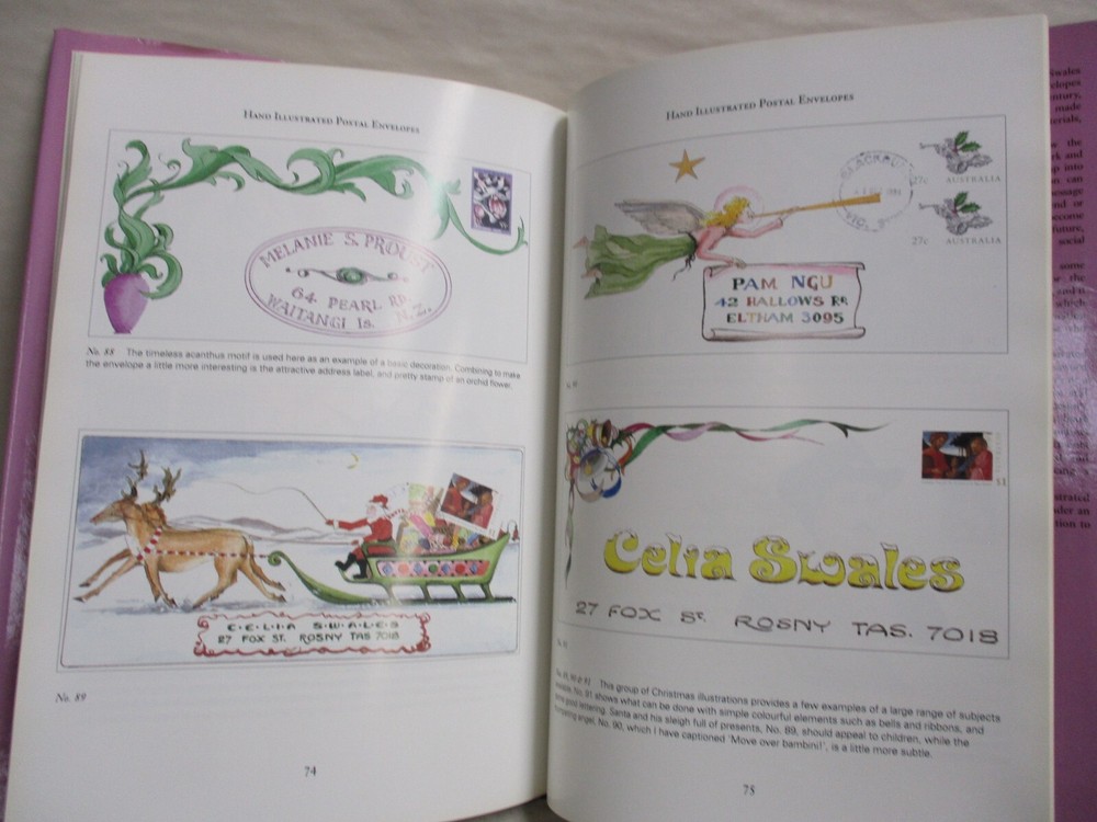 Hand Illustrated Postal Envelopes by David Swales Hardcover Philatelic Book 1996