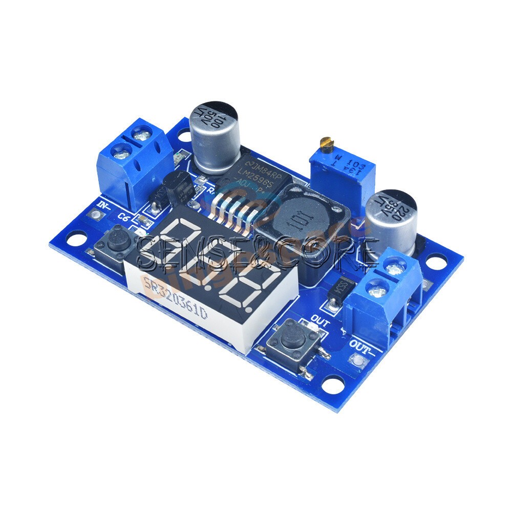 DC-DC Voltage Regulator LM2596 Step Down Regulator Adjustable with LED Voltmeter