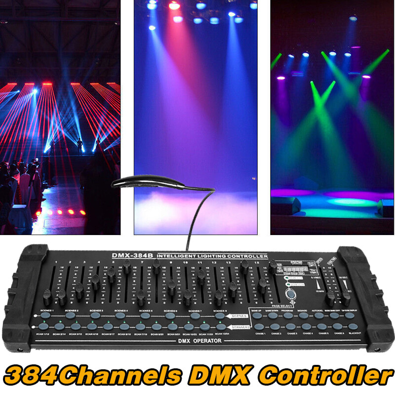 DMX 384Channel DJ Disco Controller Stage Light Mixer Moving Head Led Par