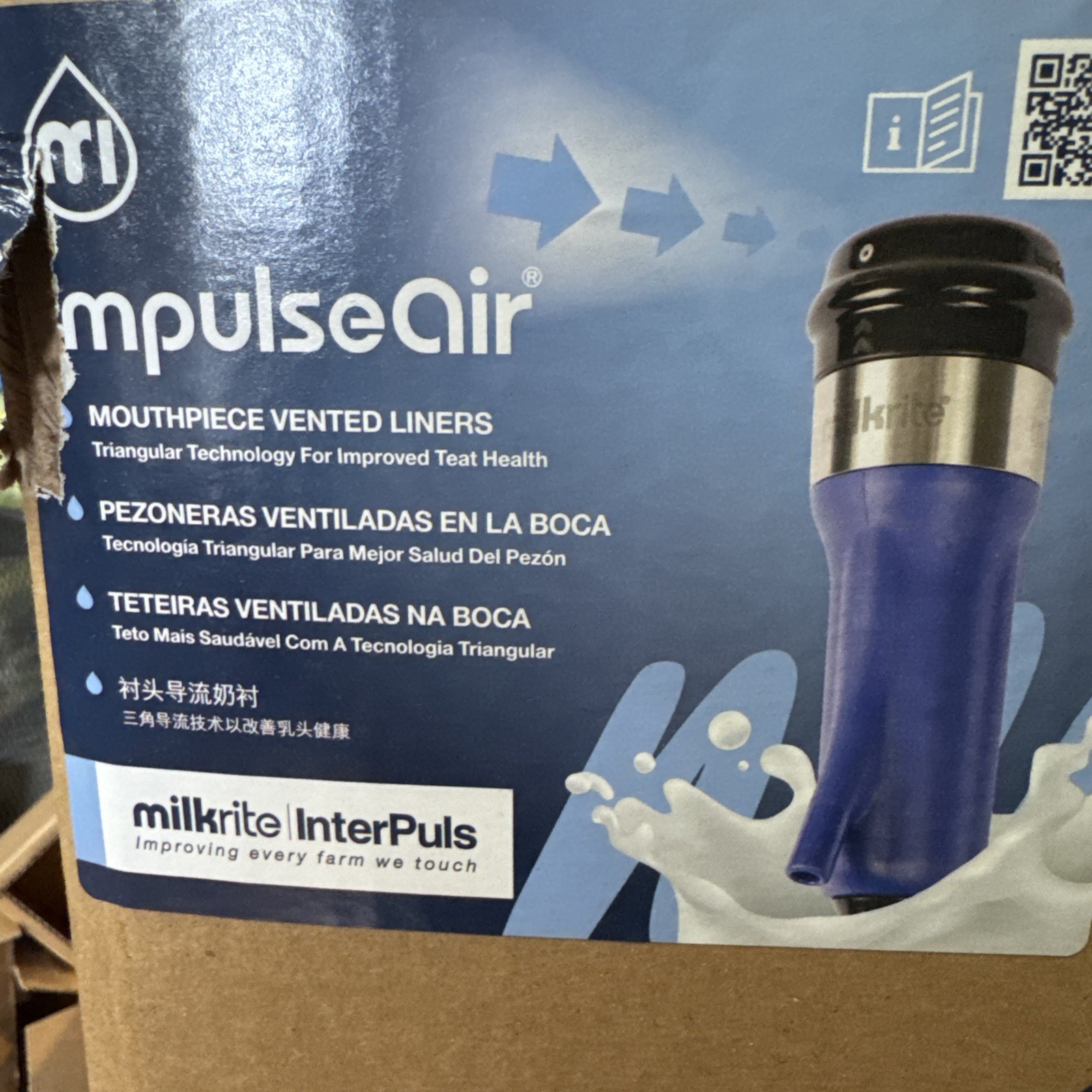 IP4LM-MV Impulse Teat Cup Milking Connector Rubber Liner Dairy Black 100 IP4-LM