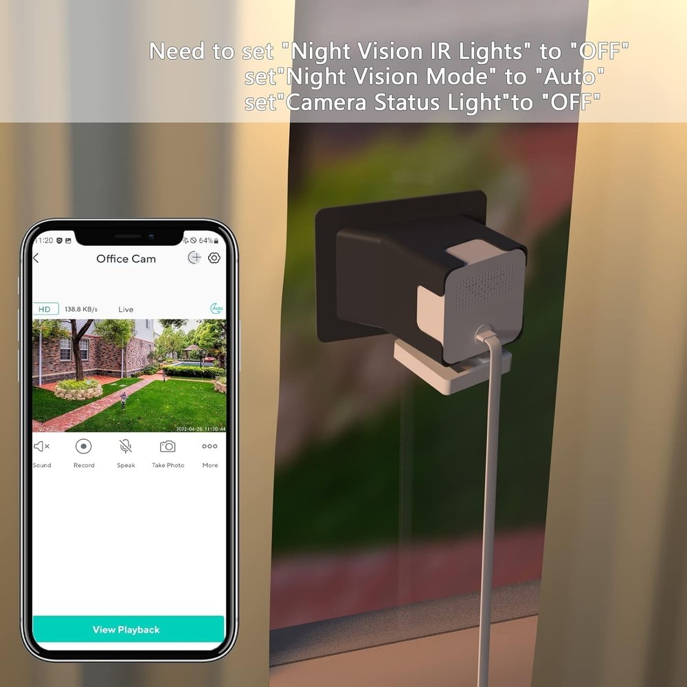 Transform Your Wyze Cam V3/V4 with 2 Pack Angled Window Mount - Easy Setup