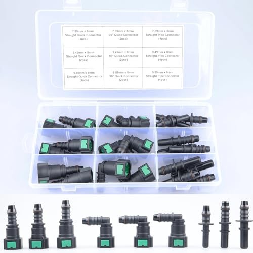 AC PERFORMANCE 24PCS Assorted Fuel 24PCS - Assortment - 8mm Quick Connector Kit