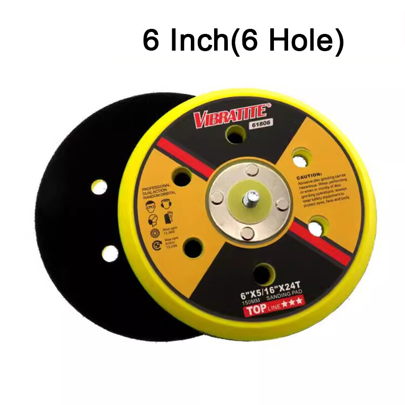 2/3/4/5/6 " Hook Loop Backing Pad With M6 M8 Thread For Sanding Discs Air Sander