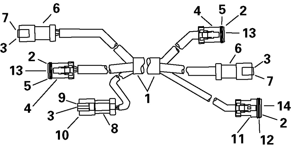 176334 Evinrude Johnson OMC Extension Harness Cable Assembly 10 ft