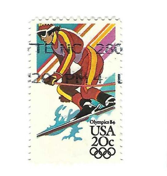 STAMP US SCOTT 2068 "Alpine Skiing" 20 CENT 1984 USED