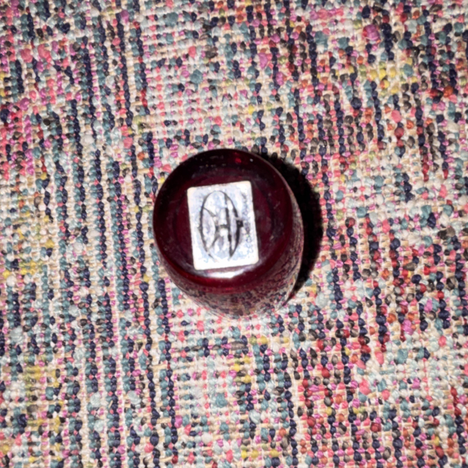 Vintage Ruby red souvenir shot glass from 1960s czechoslovakia