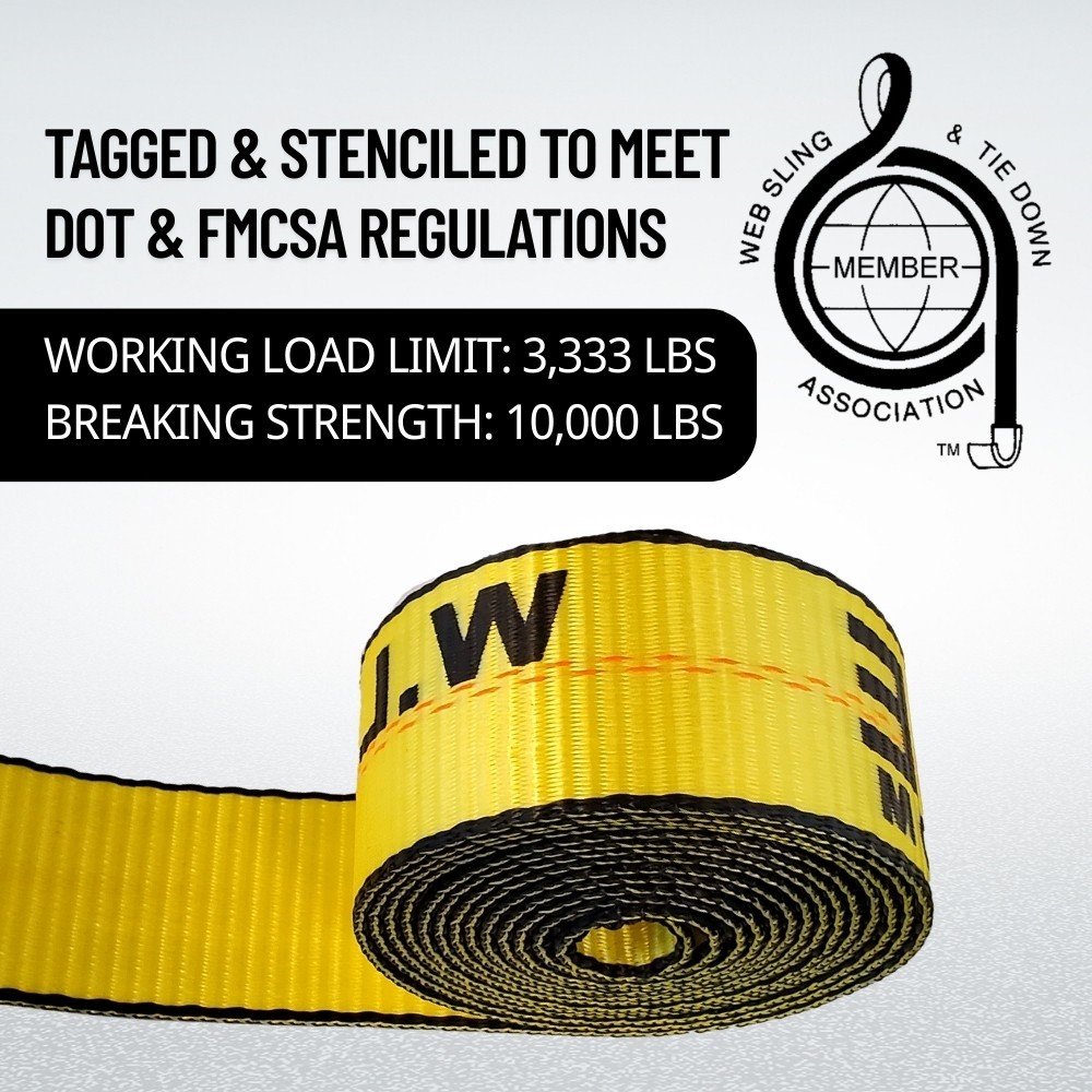 6 Pack 2"x30' Ratchet Strap w/Flat Hook WLL3333lbs Tie Down Cargo Control Yellow