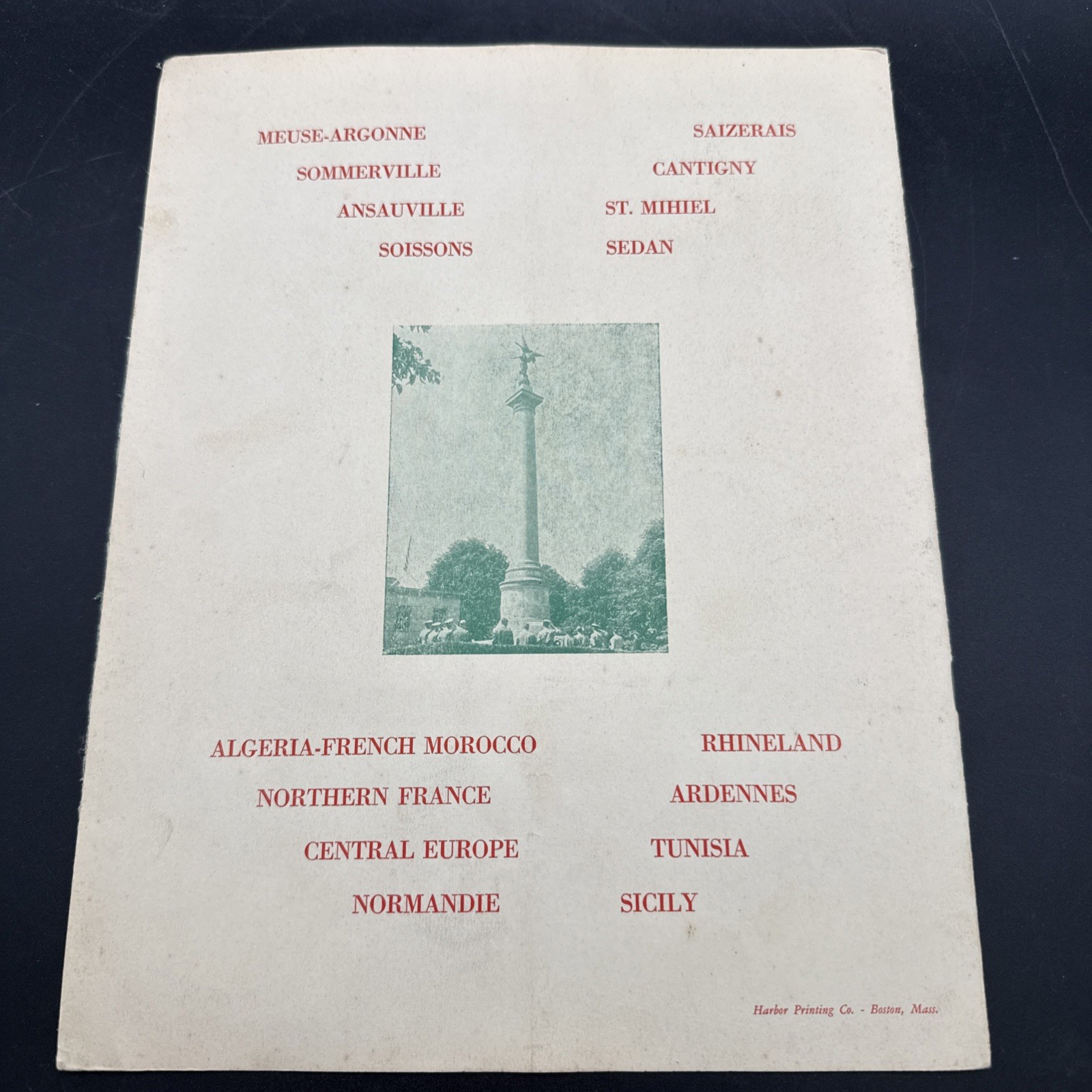 WWI 38th Annual Reunioin First 1st Infantry Division Big Red One 1956