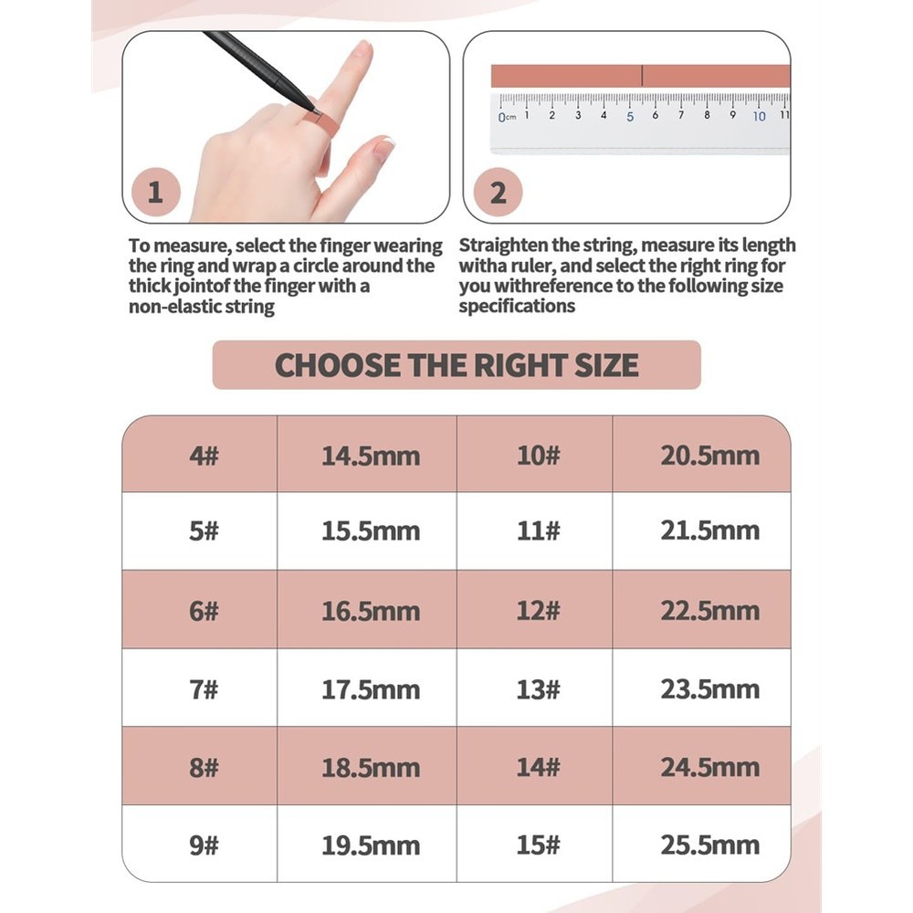 -Sizing Kit for Precise Fit (Sizes 4-15) -Professional Finger Measuring9746