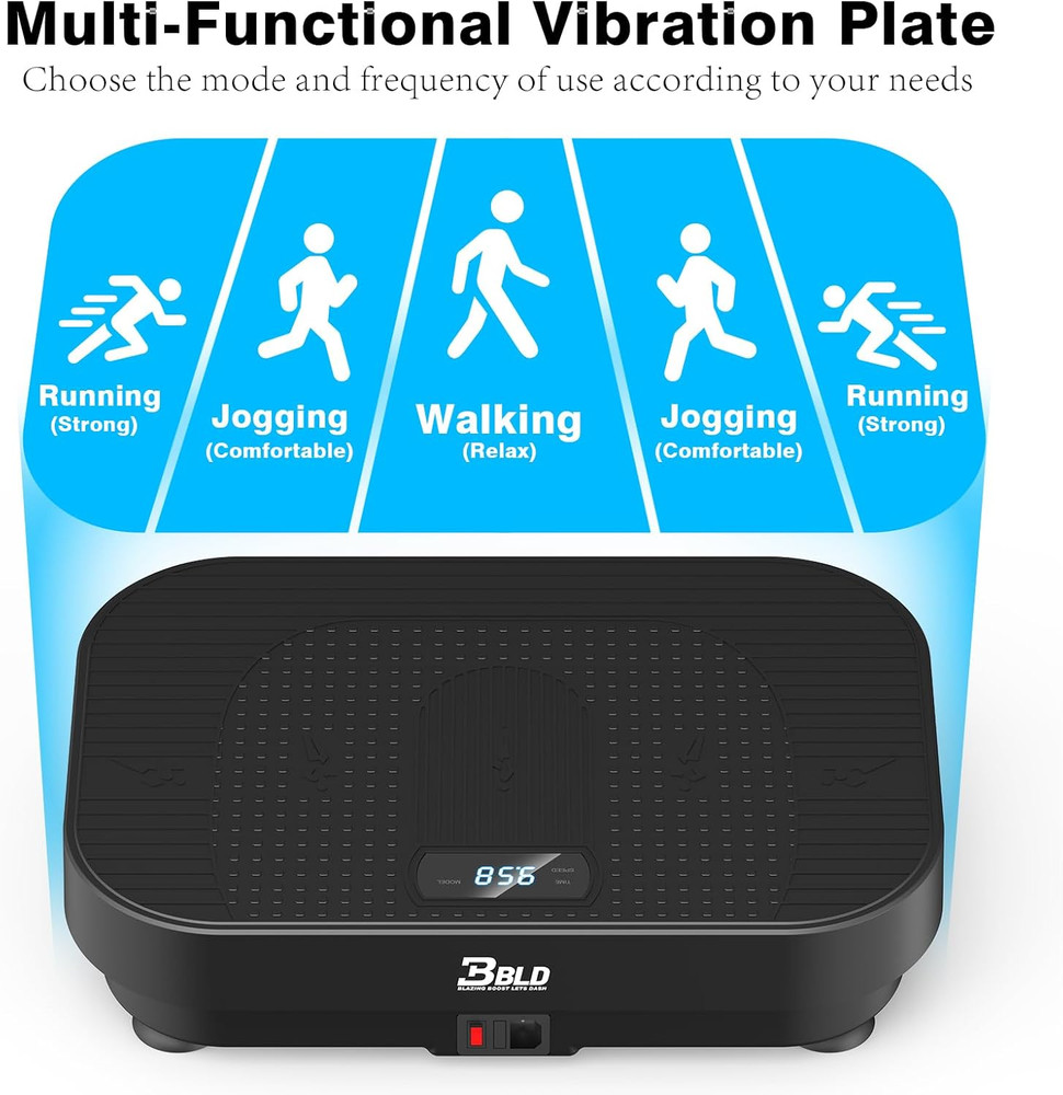 Vibration Plate Exercise Machine, 330LB Full Body 200 Speed Workout Platform