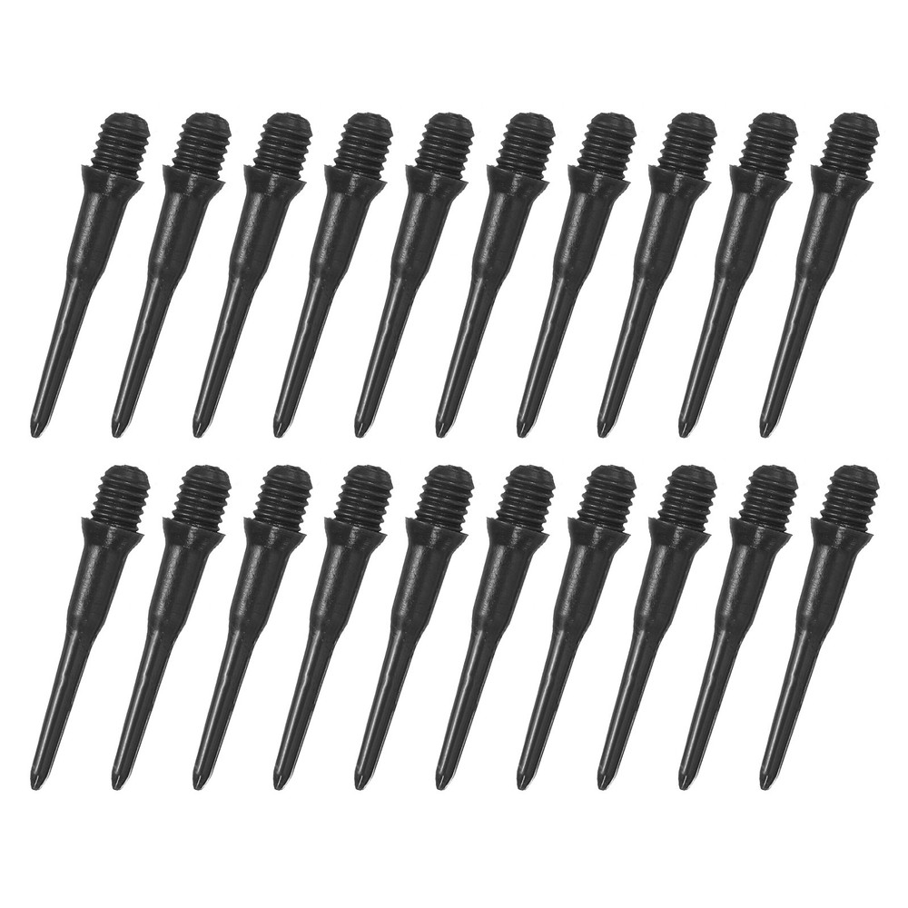 60Pcs Plastic Dart Tips,Game 2BA Thread Soft Darts Tips Black