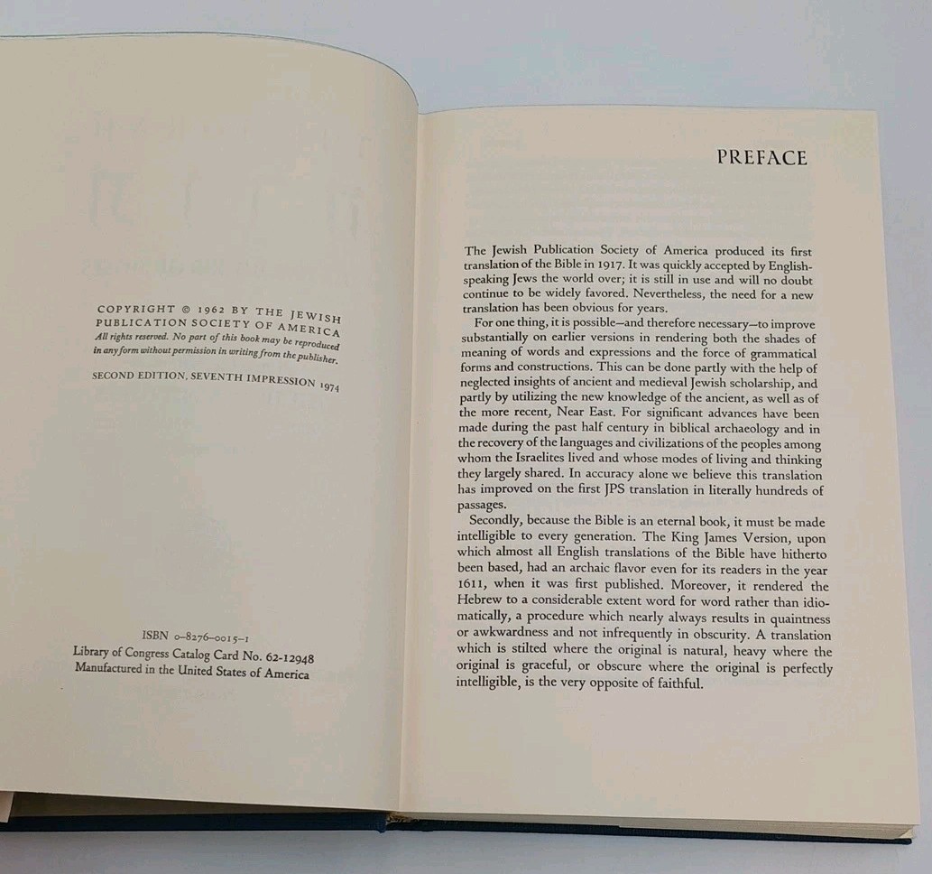 The Torah The Five Books Of Moses A New Translation of The Holy Scriptures 1962