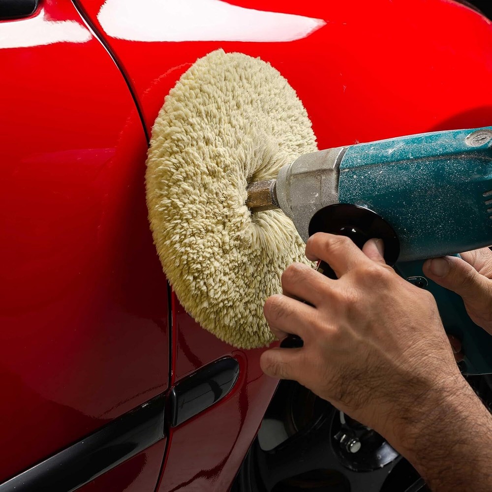 8" Wool Double Sided Buffing Pad for 2-Sided Compound Cutting Polishing Pad