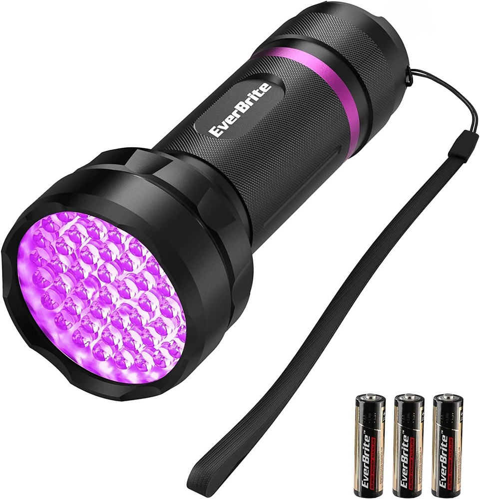 EverBrite Black Light Flashlight UV Flashlights Batteries Include Aluminum LED