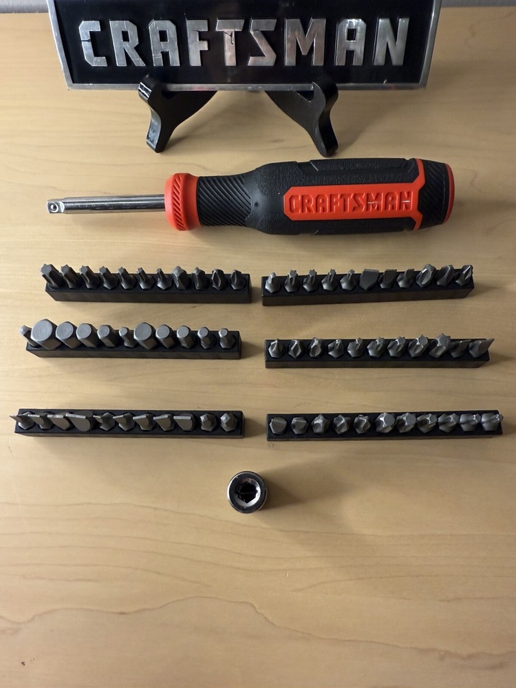 CRAFTSMAN 66 pc Hex Bit Set w 1/4 Drive Spinner Handle