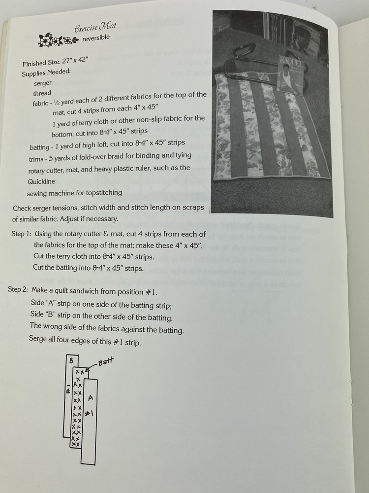 Serger Patchwork Projects Book Kaye Wood SIGNED 1988 Fast Patchwork Projects