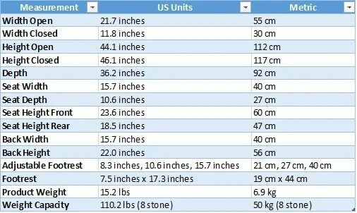 Coche XL Lightweight Special Needs Stroller - Blue (New - Store Display)