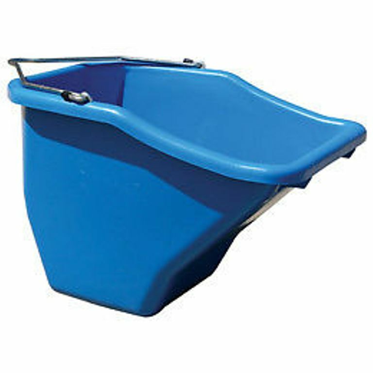 Little Giant Better Feeding Bucket Plastic 10 Qt Multi Purpose Angular Blue