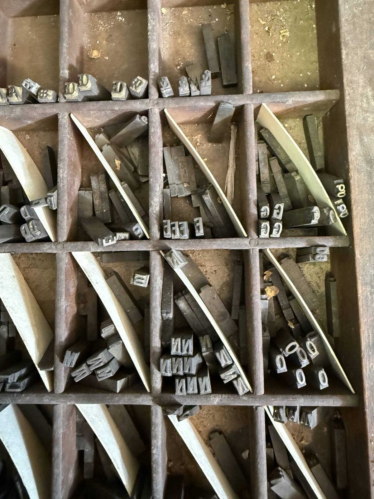 Antique VTG Letterpress Print Type Upper & Lower Letter & Number Set Complete