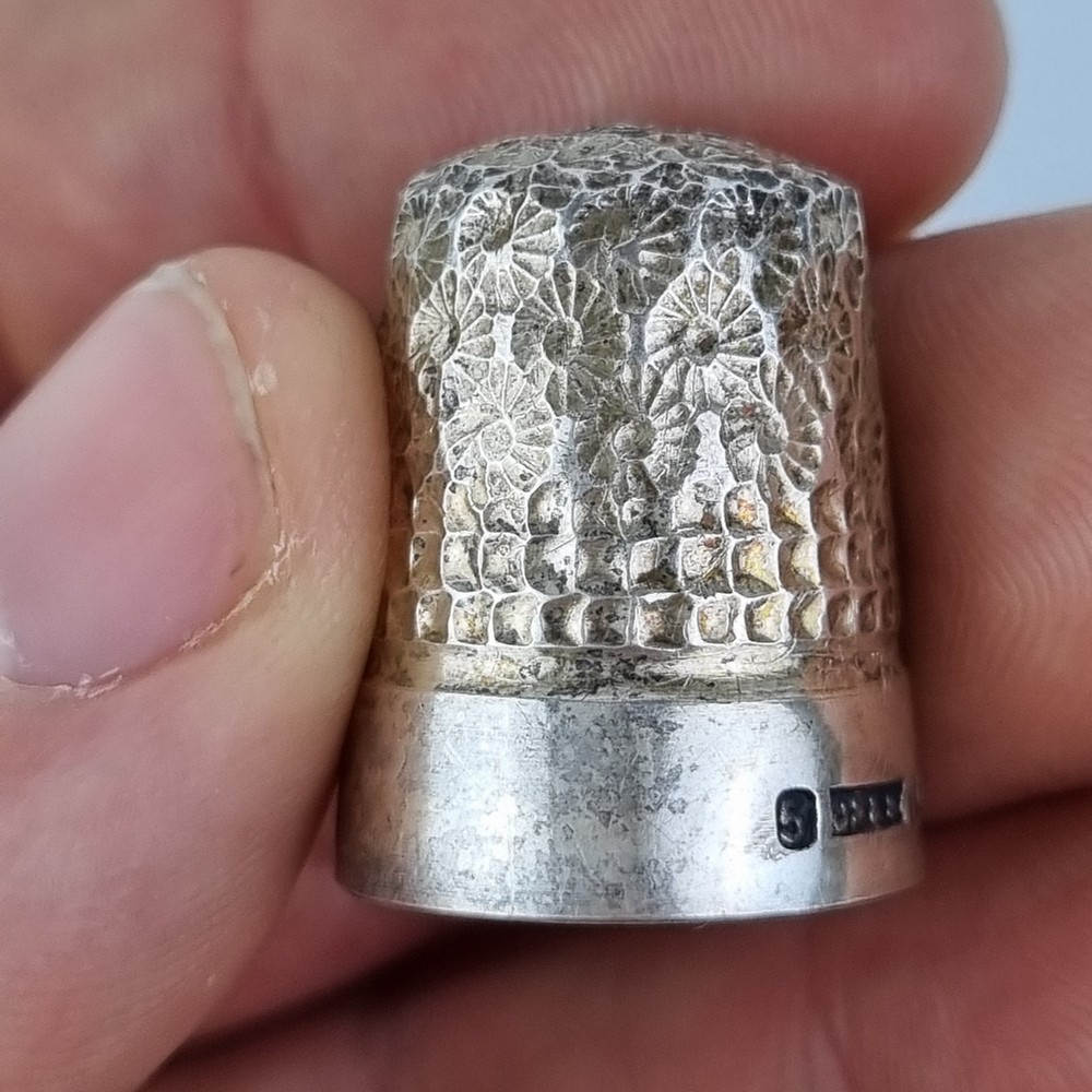 Vintage Solid Silver Thimble Birmingham 1973 James Swann & Sons