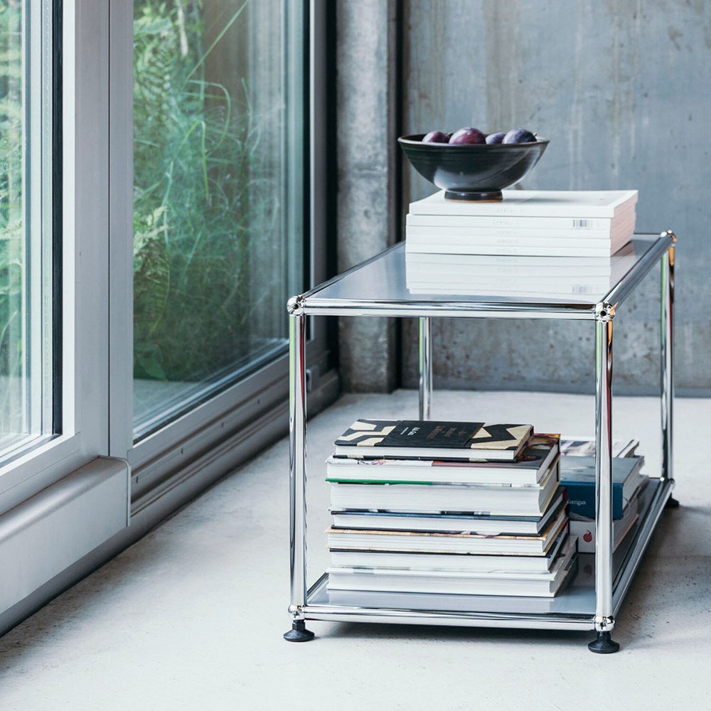 Classic USM Haller Style Compact Nightstand Open Shelf Side Table Bedside Table