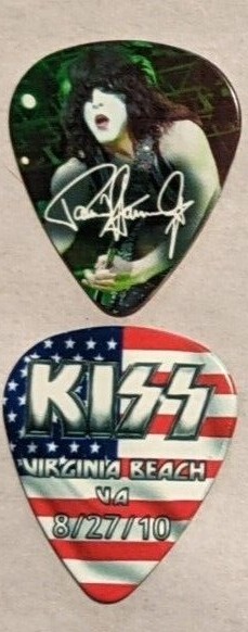 KISS 8-27-2010 VIRGINIA BEACH VA  Hottest Show On Earth Guitar Pick CITY PICK