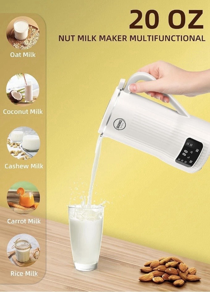 20oz Nut Milk Maker Machine ~ Multi-Functional Automatic w/ 10 Blades