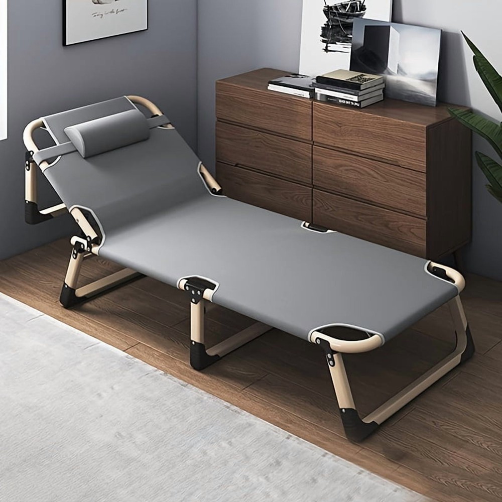 1Pc Ergonomic Folding Recliner Bed (With Mattress): Multi-Functional, Manually A