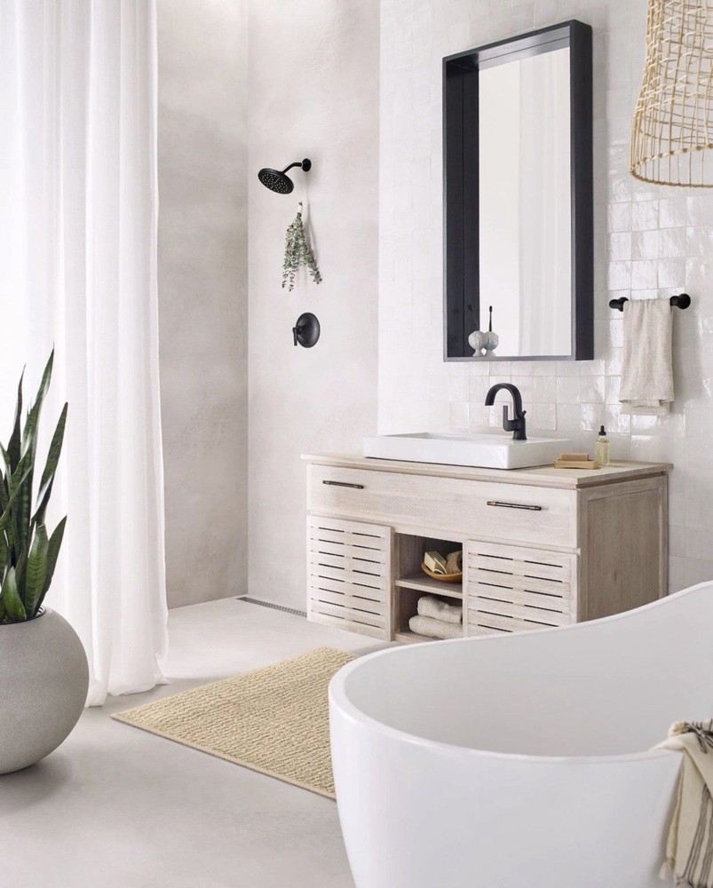 Moen Doux Shower Only Trim Package with 2.5 GPM Single Function Shower TS2202BL
