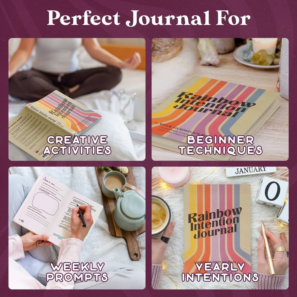 Intention Journal: 52 Week Guided Gratitude Journal for Happiness, Mindfulnes...