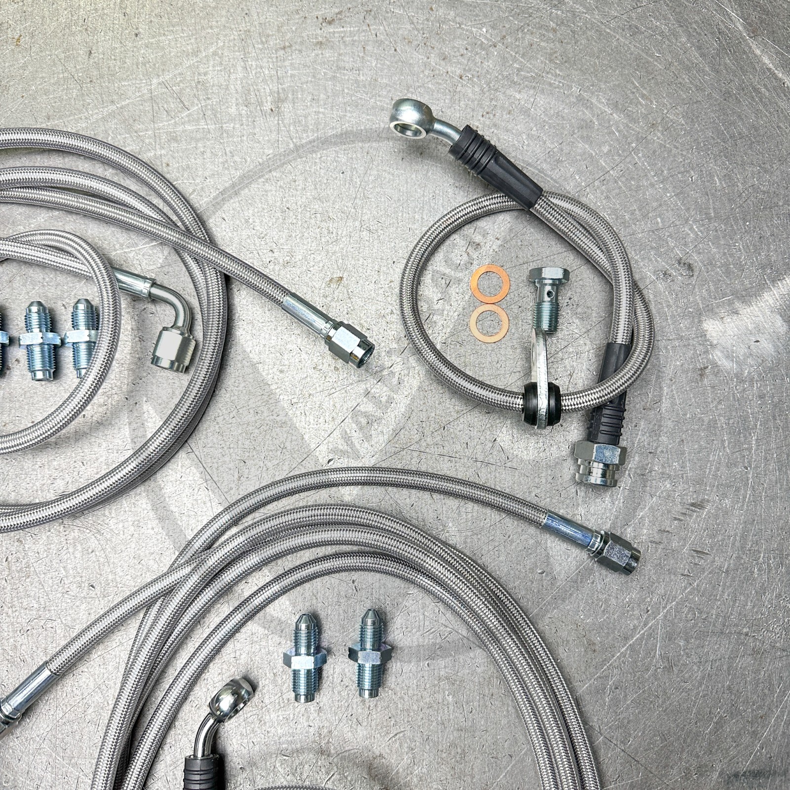 Front & Rear Brake Line Replacement Kit For 88-91 Honda CRX w/rear disc