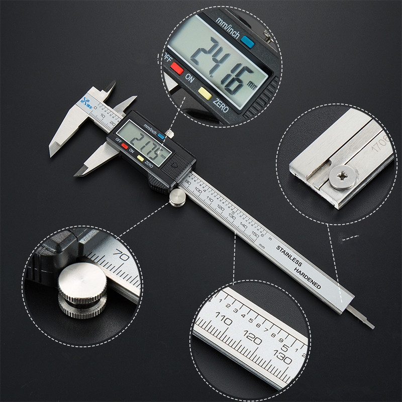 150mm LCD Digital Caliper Vernier Micrometer Electronic Ruler Gauge Measure Tool