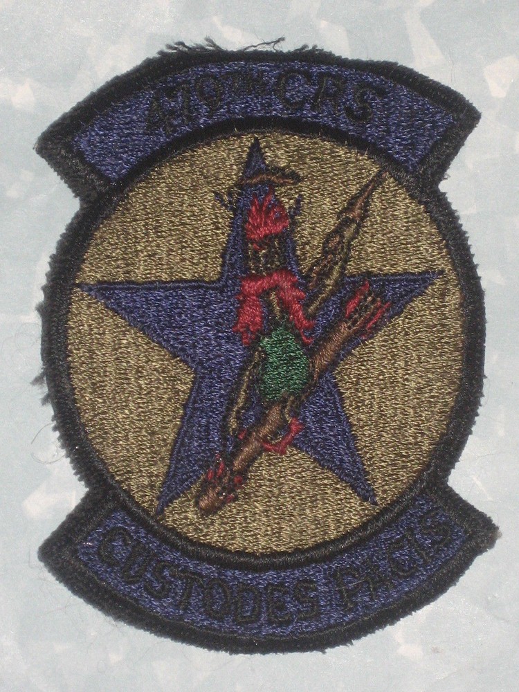 USAF 479th CCRS CUSTODES PACIS Patch - 3" x 4 1/8"