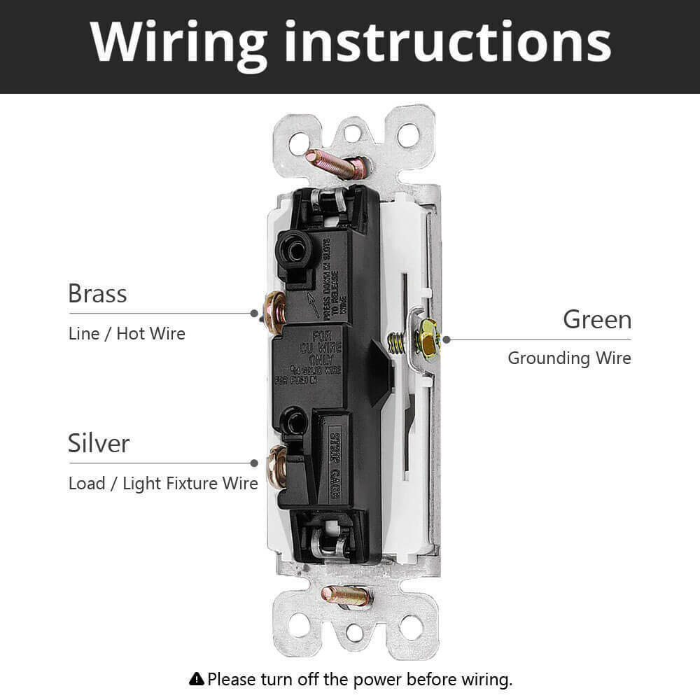 20 Pk Rocker Light Switch Wall - Single Pole Decorator Paddle Switch White NEW