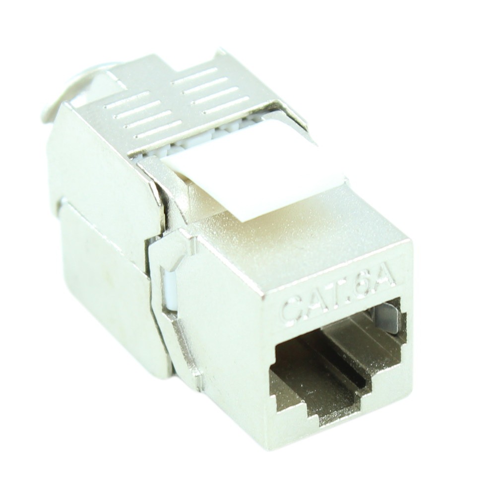 Keystone Jack INSERT/PUNCH-DOWN Type SHIELDED-Cat 6A RJ45 Networking  Metal
