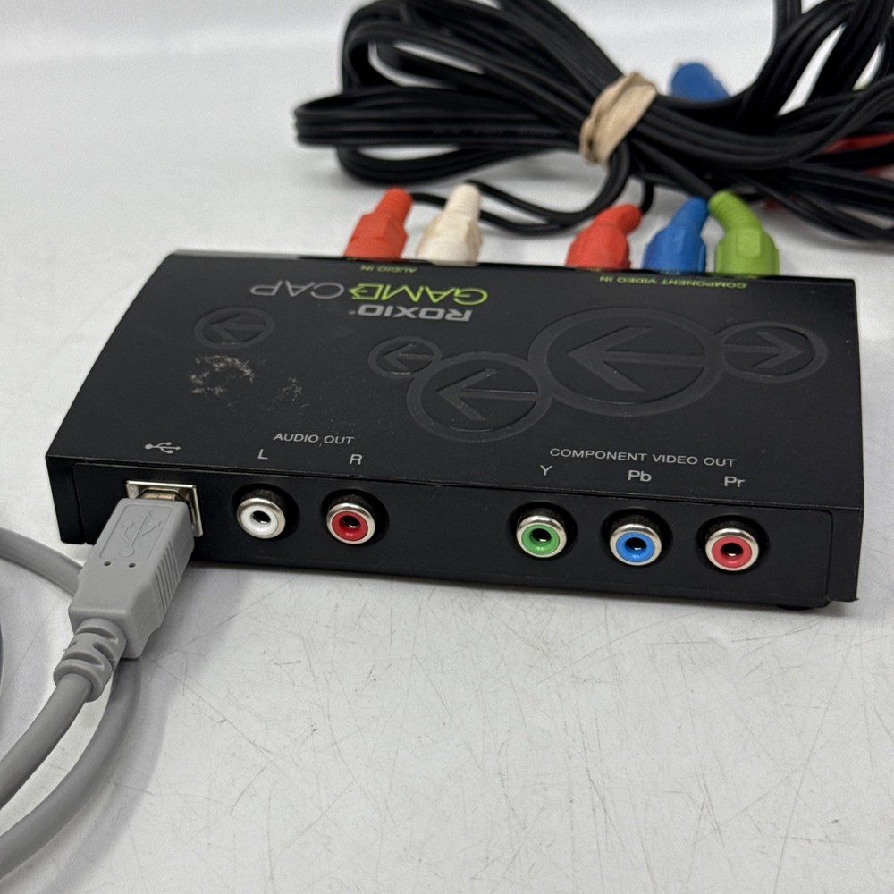 Roxio HU348-E Standard Component Cable Game Capture Device Software PS3 Xbox 360