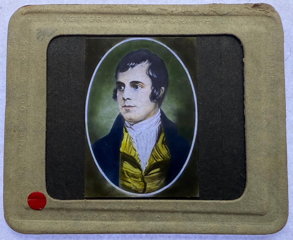 MAGIC LANTERN SLIDE ROBERT BURN'S PORTRAIT 1900s 356