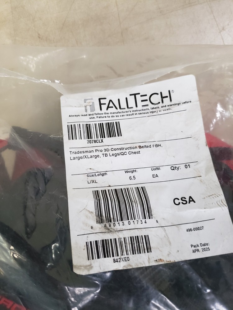 FallTech Tradesman Pro Construction Belted Harness - Large/XL - 7078CLX
