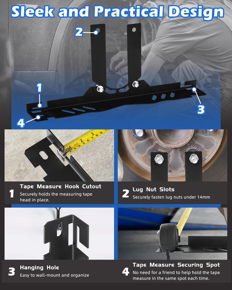 Upgraded Wheel Alignment Tool Kit, Toe Alignment Tool Plates with E... Fast Ship