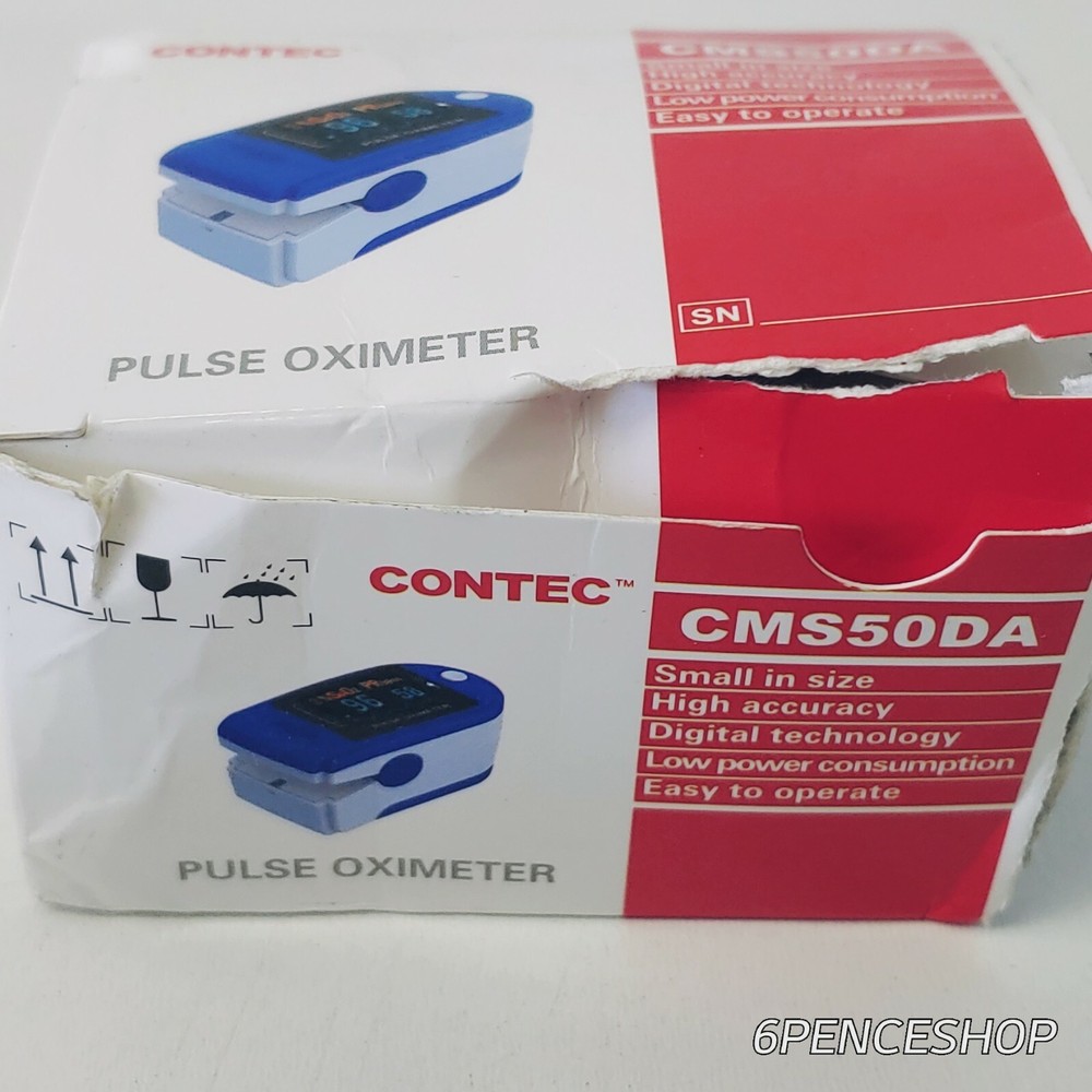 New In DENTED Box Contec Pulse Oximeter CMS50DA / Finger / Oxygen