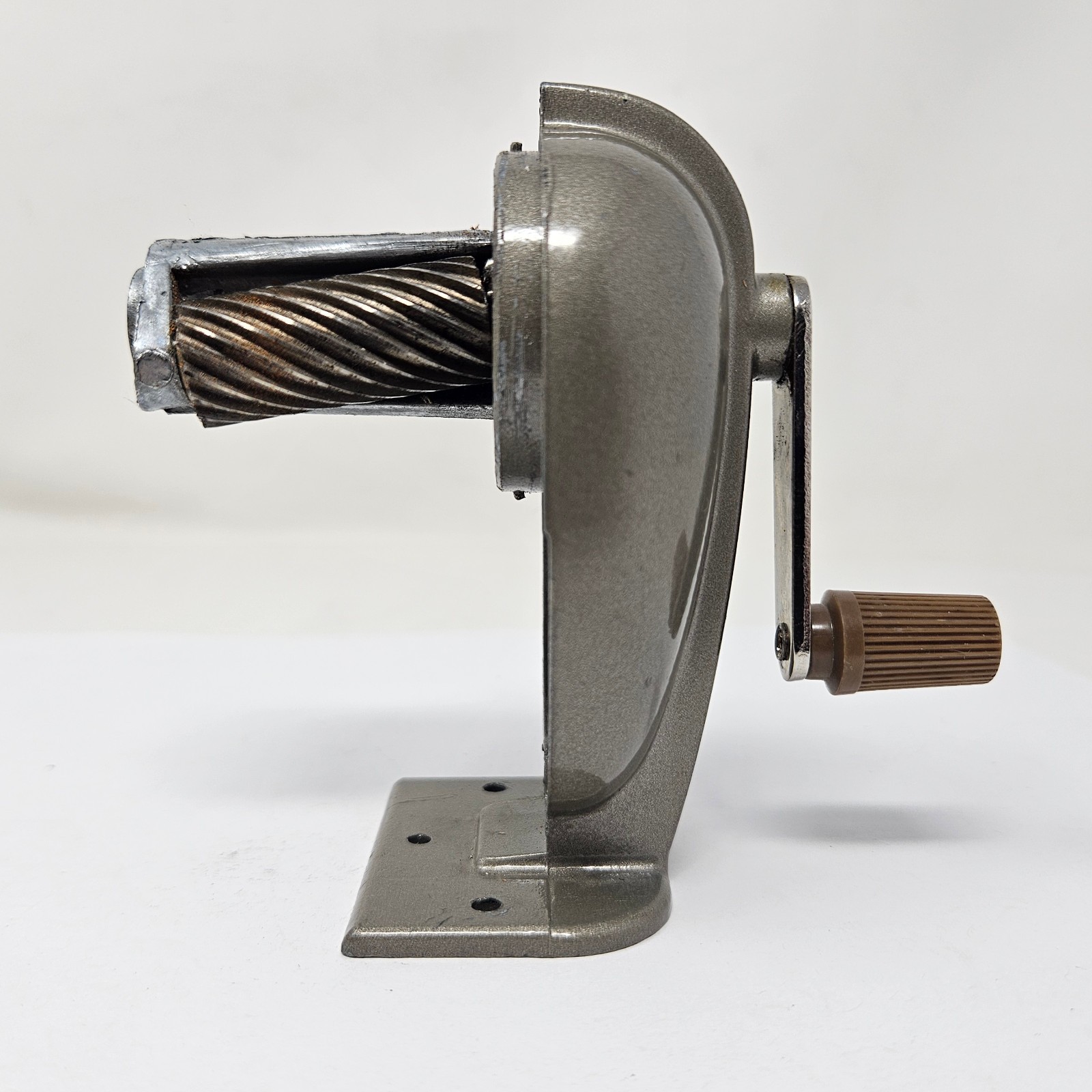 Vintage BOSTON Model KS Manual Pencil Sharpener Revolving 8 Hole Steel USA