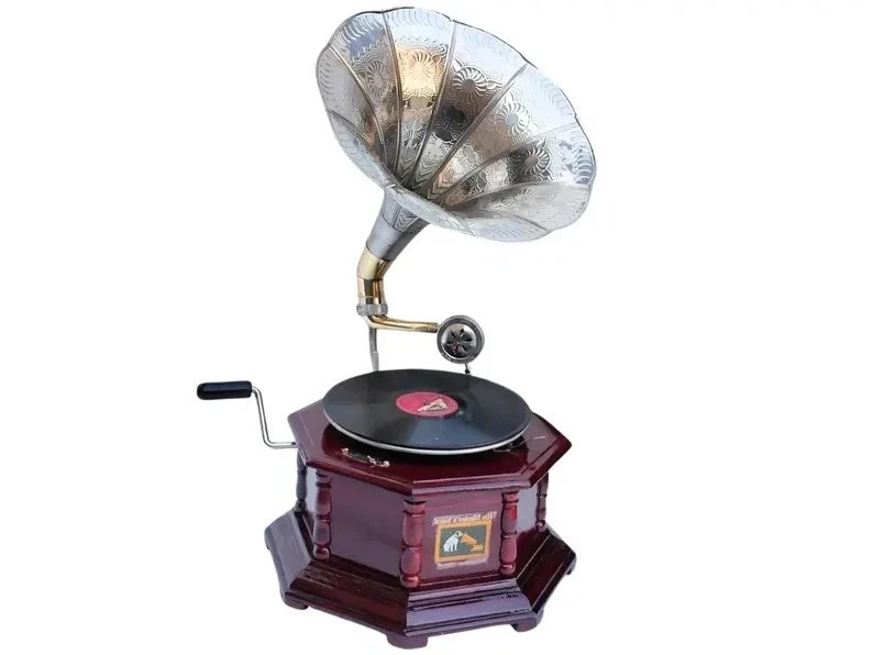 Antique Gramophone, Fully Functional Working Phonograph, win-up record player