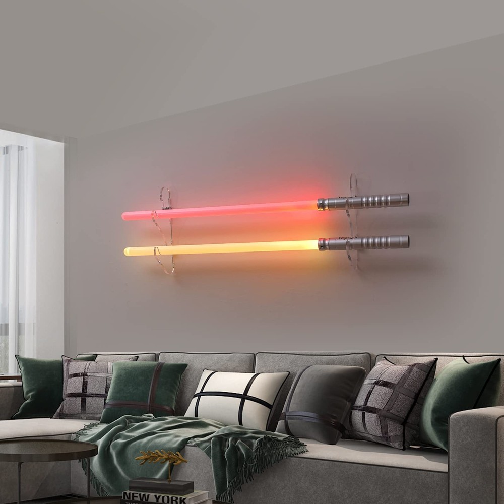 Lightsaber Holder Wall Mount - 2 Layer Horizontal Display - Acrylic Material ...