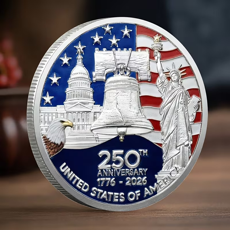 *250TH ANNIVERSARY* USA 1776-2026 Coin - Like Medal Round - Only $1.59 Shipping!