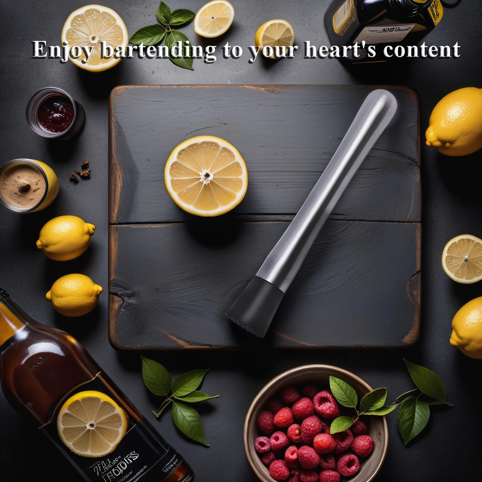 Ortarco 10 Inch Stainless Steel Muddler for Cocktail and 10 Large, Silver