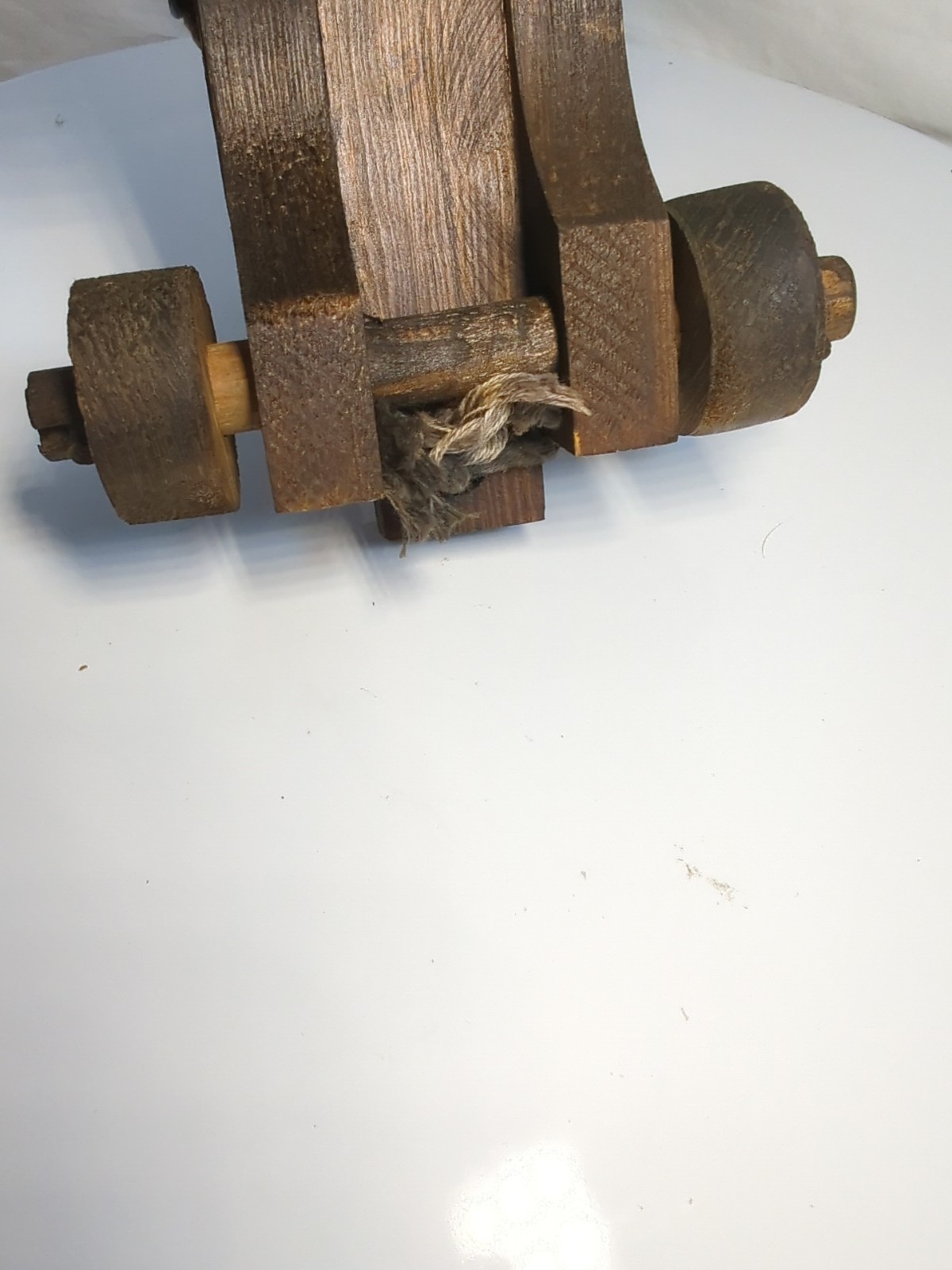 English Naval Cannon Replica XVII Century Cast Iron Oak Carriage NiceDetailing