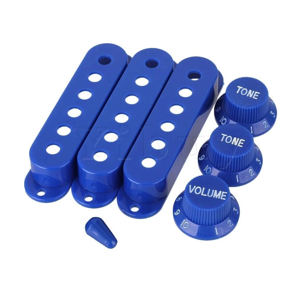 Strat Guitar Pickup Covers Knobs Switch Tip Set For Stratocaster Replacement
